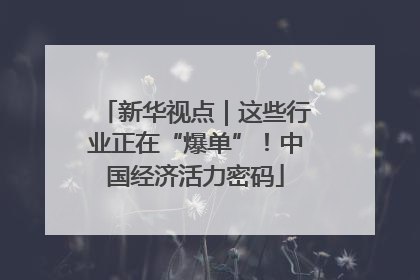 新华视点｜这些行业正在“爆单”！中国经济活力密码