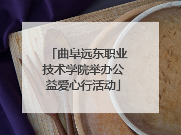曲阜远东职业技术学院举办公益爱心行活动