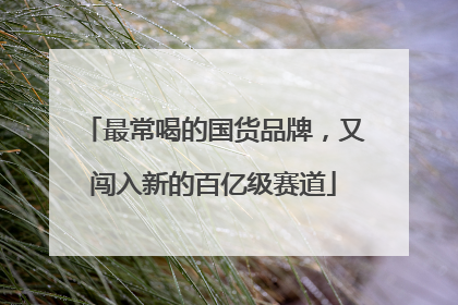 最常喝的国货品牌，又闯入新的百亿级赛道
