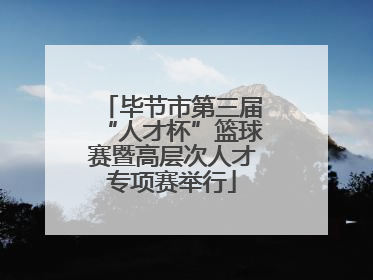 毕节市第三届“人才杯”篮球赛暨高层次人才专项赛举行