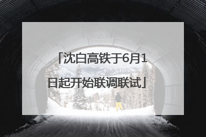 沈白高铁于6月1日起开始联调联试