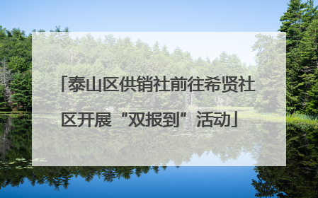 泰山区供销社前往希贤社区开展“双报到”活动