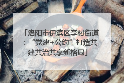 洛阳市伊滨区李村街道：“党建+公约”打造共建共治共享新格局