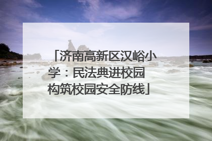 济南高新区汉峪小学：民法典进校园 构筑校园安全防线