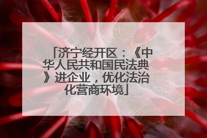 济宁经开区：《中华人民共和国民法典》进企业，优化法治化营商环境