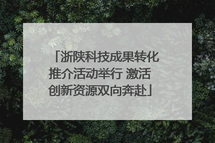 浙陕科技成果转化推介活动举行 激活创新资源双向奔赴