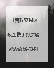 荒丘变景区 政企携手打造殷都农旅新标杆