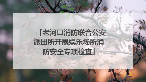 老河口消防联合公安派出所开展娱乐场所消防安全专项检查