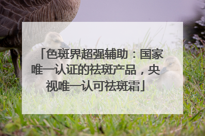 色斑界超强辅助：国家唯一认证的祛斑产品，央视唯一认可祛斑霜