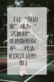 让“身边案”成为“活教材”、非遗版权保护……代表们关注这些事