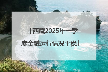 西藏2025年一季度金融运行情况平稳