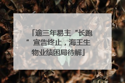 逾三年易主“长跑”宣告终止，海王生物业绩困局待解