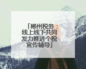郴州税务：线上线下共同发力推进个税宣传辅导
