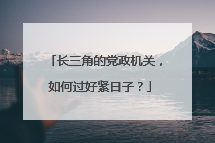 长三角的党政机关，如何过好紧日子？