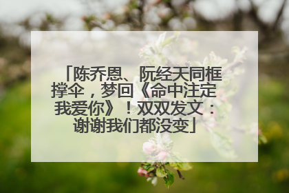 陈乔恩、阮经天同框撑伞，梦回《命中注定我爱你》！双双发文：谢谢我们都没变