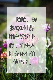 陌陌、探探Q1付费用户纷纷下滑，陌生人社交还有价值吗？