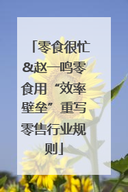 零食很忙&赵一鸣零食用“效率壁垒”重写零售行业规则