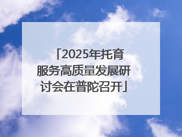 2025年托育服务高质量发展研讨会在普陀召开