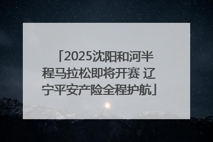 2025沈阳和河半程马拉松即将开赛 辽宁平安产险全程护航