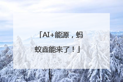 AI+能源，蚂蚁鑫能来了！